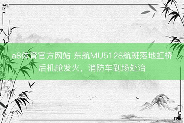 a8体育官方网站 东航MU5128航班落地虹桥后机舱发火，消防车到场处治