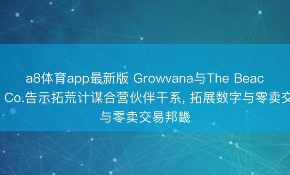 a8体育app最新版 Growvana与The Beachwaver Co.告示拓荒计谋合营伙伴干系, 拓展数字与零卖交易邦畿