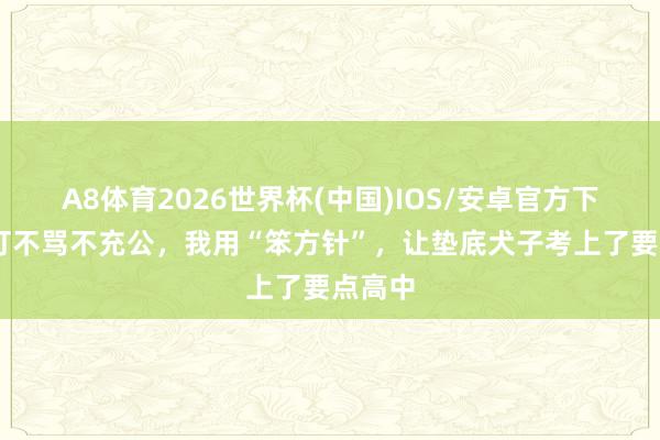 A8体育2026世界杯(中国)IOS/安卓官方下载 不打不骂不充公，我用“笨方针”，让垫底犬子考上了要点高中