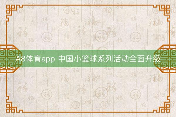 A8体育app 中国小篮球系列活动全面升级