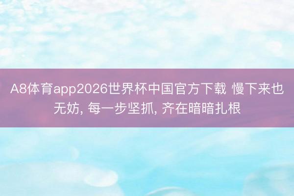 A8体育app2026世界杯中国官方下载 慢下来也无妨， 每一步坚抓， 齐在暗暗扎根
