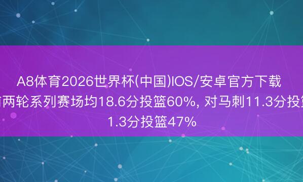A8体育2026世界杯(中国)IOS/安卓官方下载 切特前两轮系列赛场均18.6分投篮60%， 对马刺11.3分投篮47%