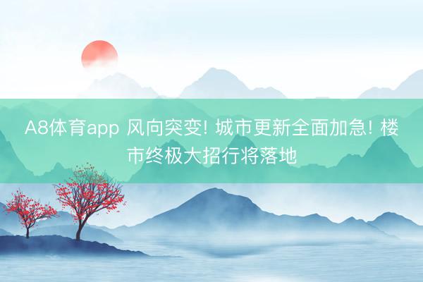 A8体育app 风向突变! 城市更新全面加急! 楼市终极大招行将落地