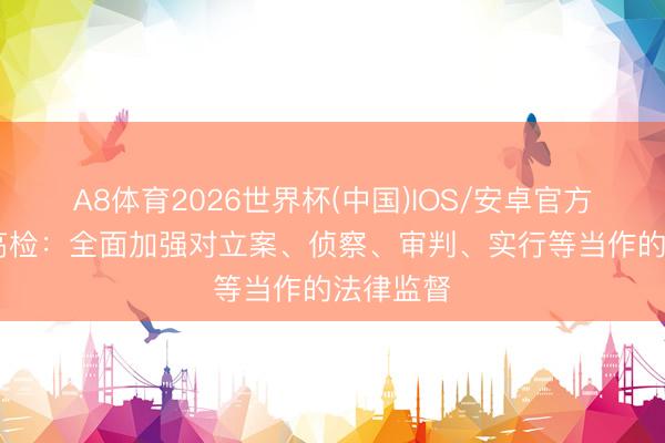A8体育2026世界杯(中国)IOS/安卓官方下载 最高检：全面加强对立案、侦察、审判、实行等当作的法律监督