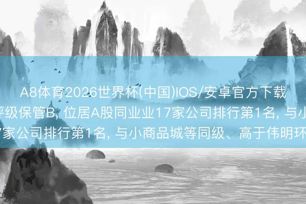 A8体育2026世界杯(中国)IOS/安卓官方下载 曙光股份伦交所 ESG评级保管B， 位居A股同业业17家公司排行第1名， 与小商品城等同级、高于伟明环保等