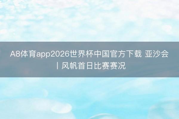 A8体育app2026世界杯中国官方下载 亚沙会丨风帆首日比赛赛况